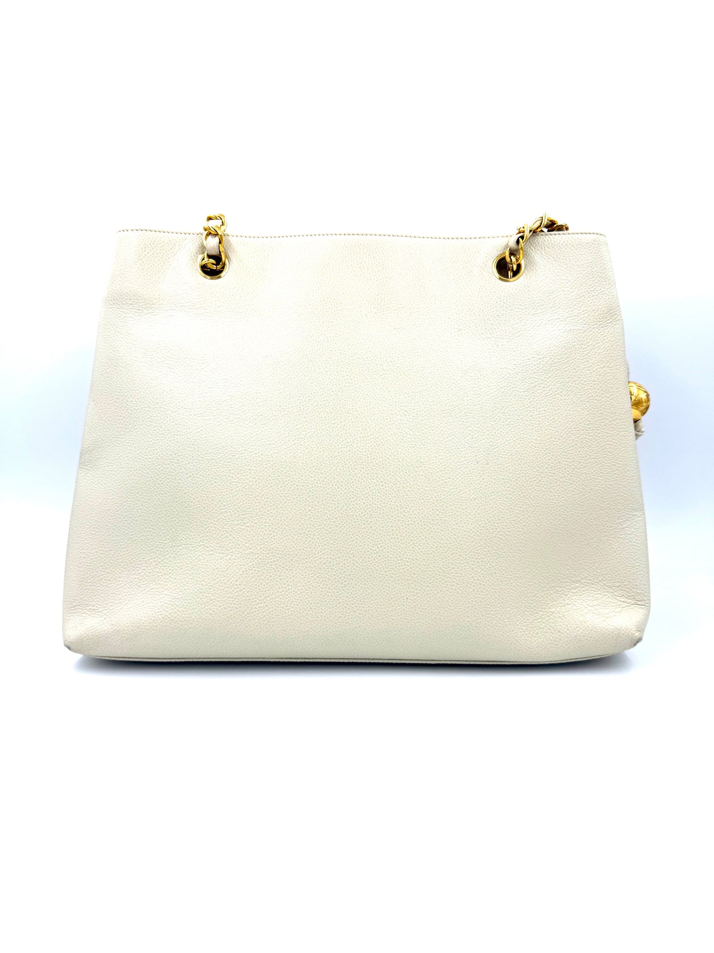 CHANEL Shopper creme GHW