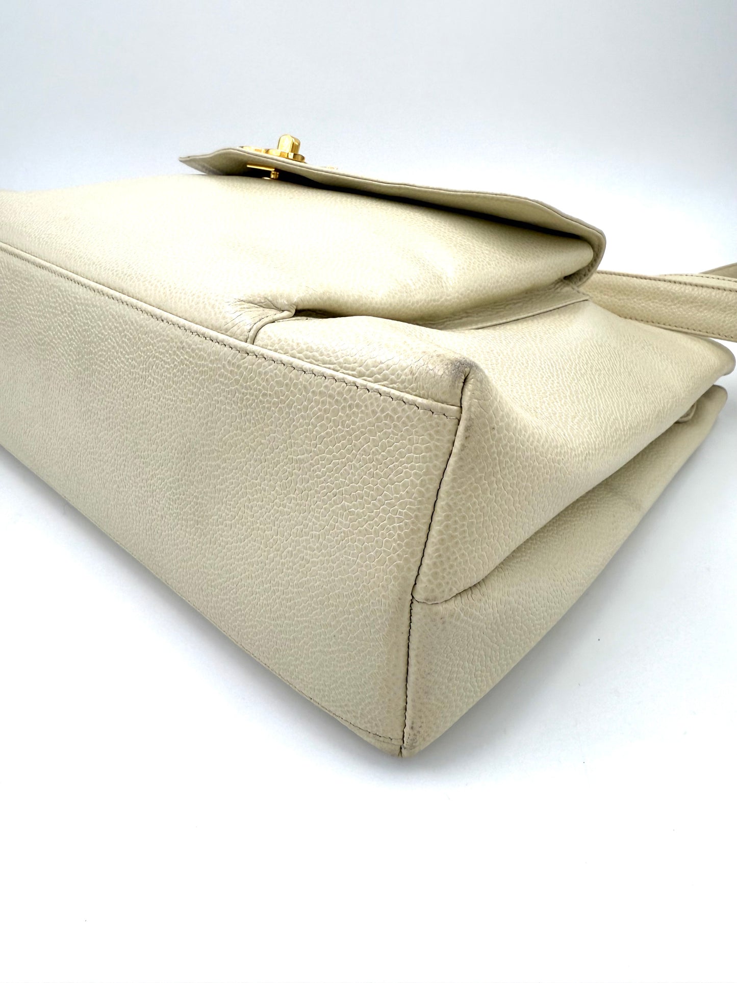 CHANEL Shopper creme GHW