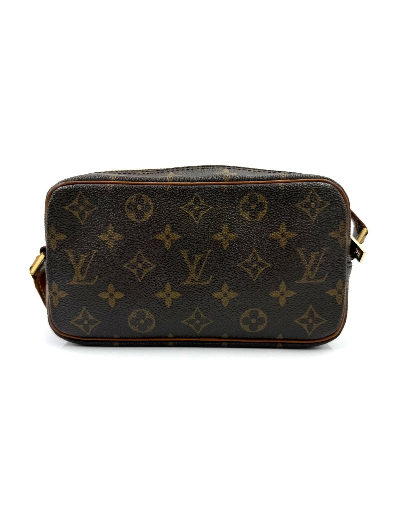 Louis Vuitton Pochette Cite PM Monogram Canvas Tasche mit klassischem LV Muster und braunem Leder, Vintage-Design