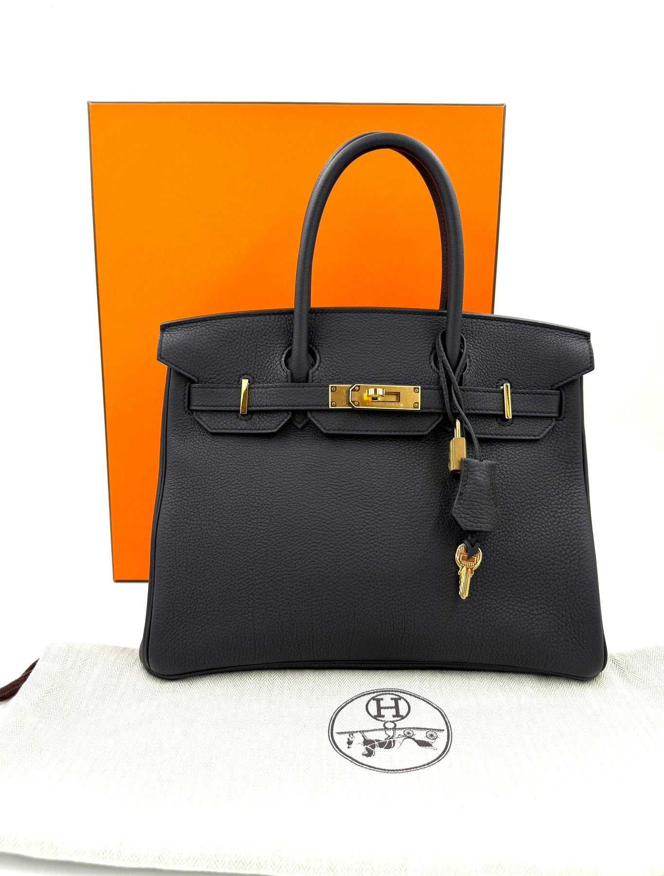 HERMÈS Birkin 30 Togo schwarz GHW - Clutch & Macarons - WPY574 - Clutch & Macarons -