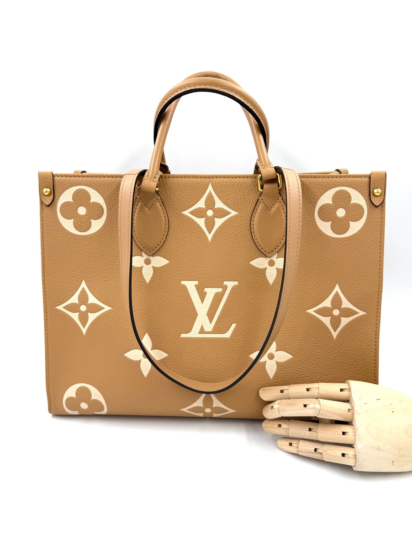 LOUIS VUITTON Onthego MM Bicolor beige