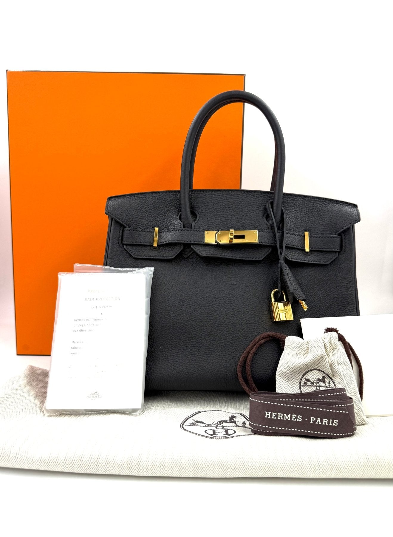 HERMÈS Birkin 30 Togo schwarz GHW - Clutch & Macarons - Y - Clutch & Macarons -
