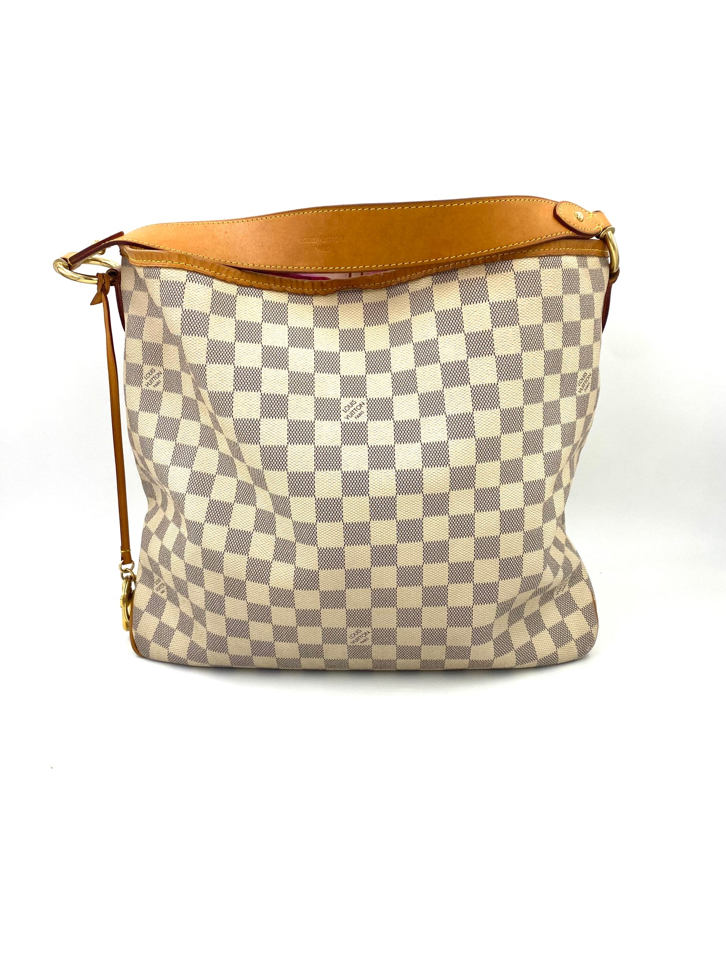 LOUIS VUITTON Delightful MM Damier azur Rose Ballerine