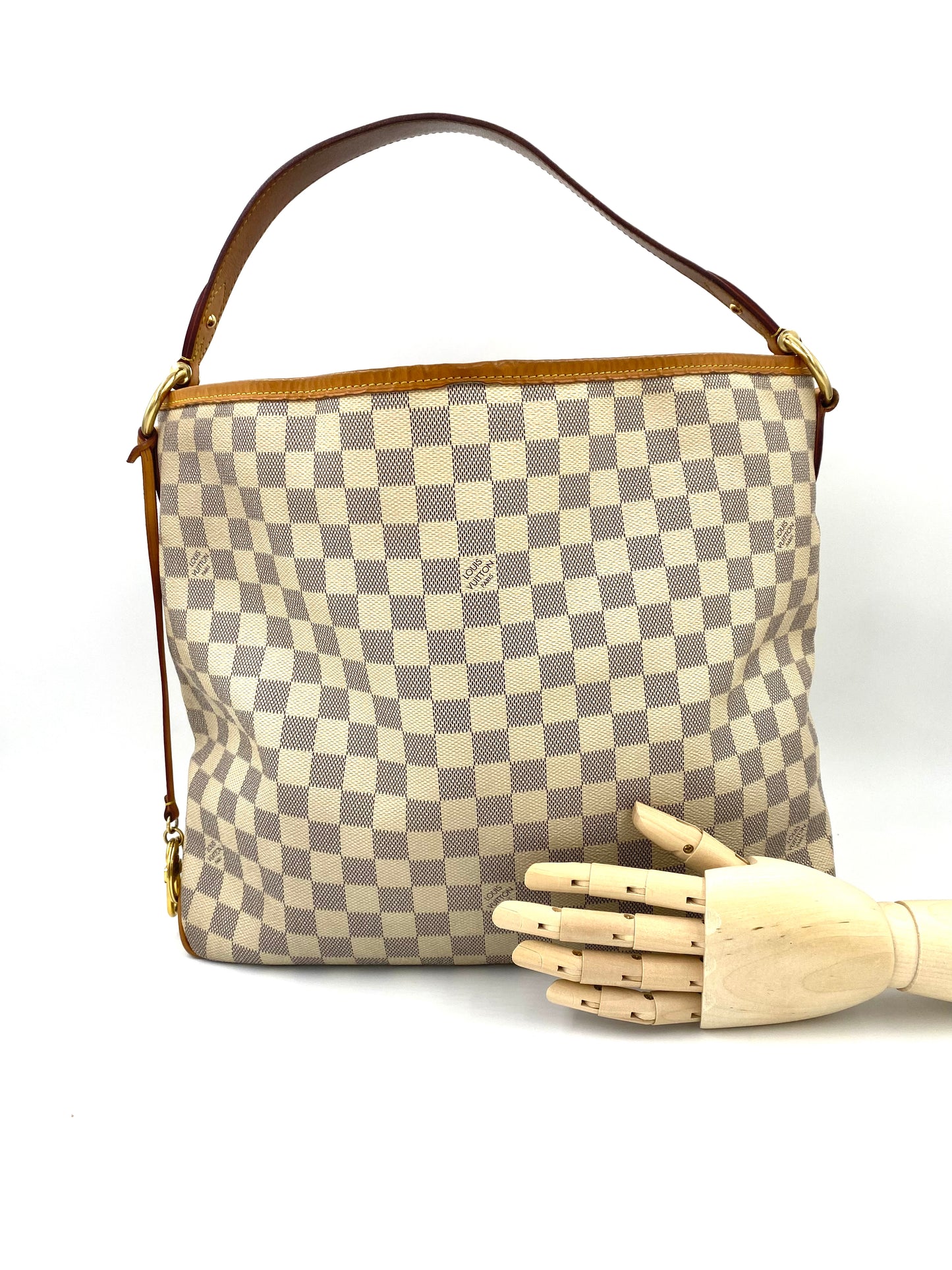 LOUIS VUITTON Delightful MM Damier azur Rose Ballerine