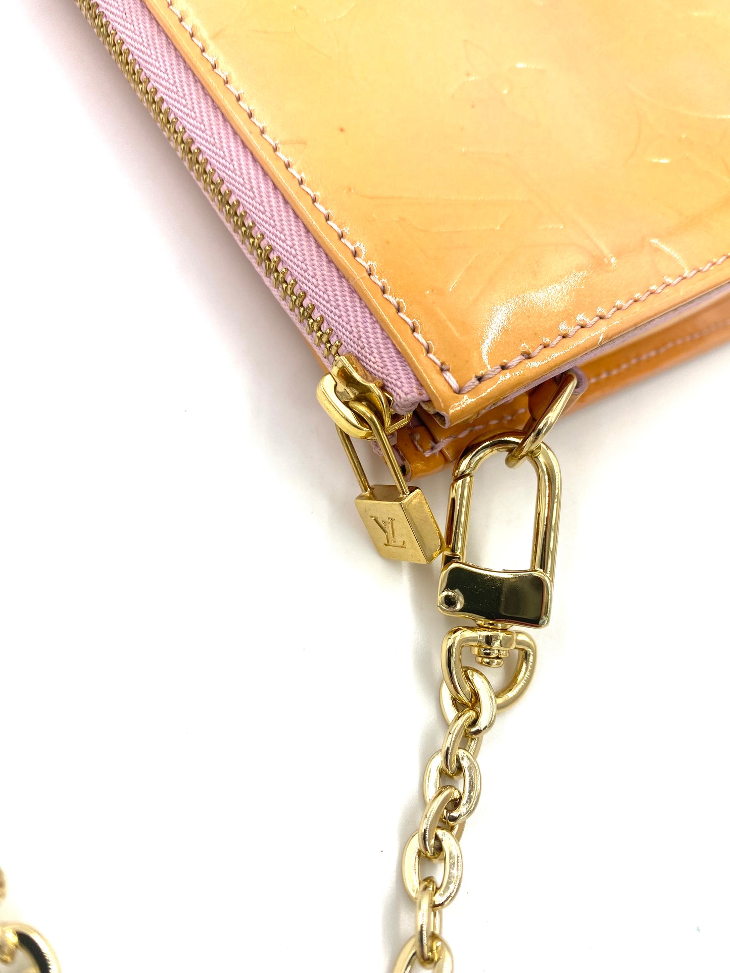 LOUIS VUITTON Pochette Lexington Vernis mit Clutch & Macarons Gold Chain