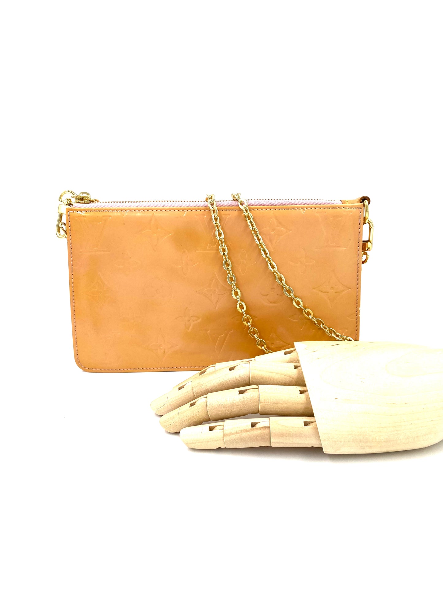 LOUIS VUITTON Pochette Lexington Vernis mit Clutch & Macarons Gold Chain