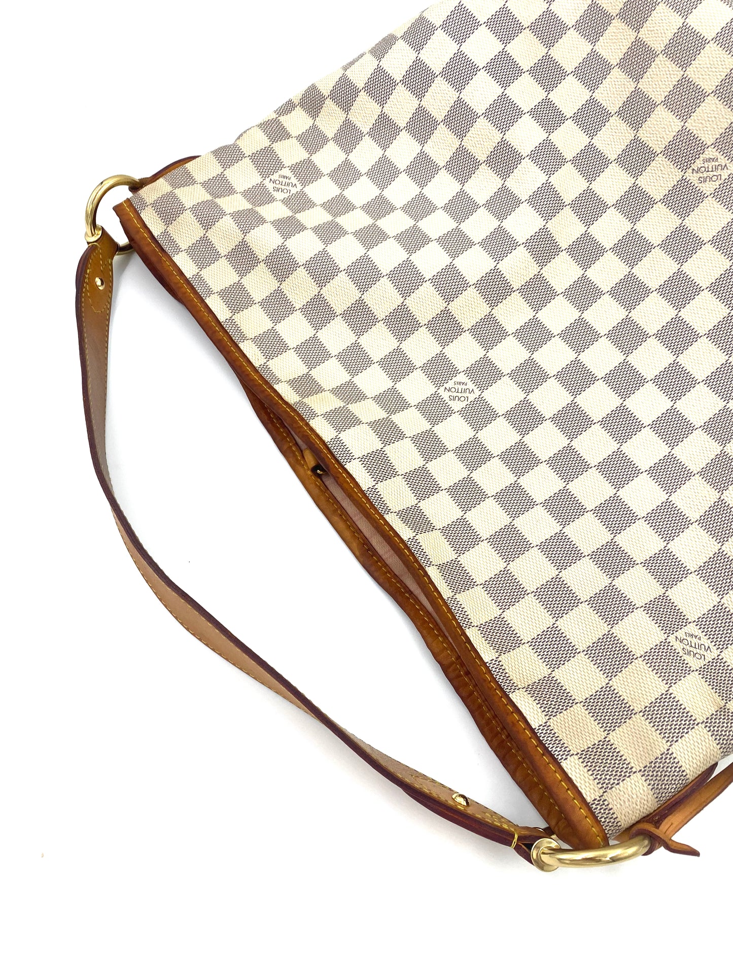 LOUIS VUITTON Delightful MM Damier azur Rose Ballerine