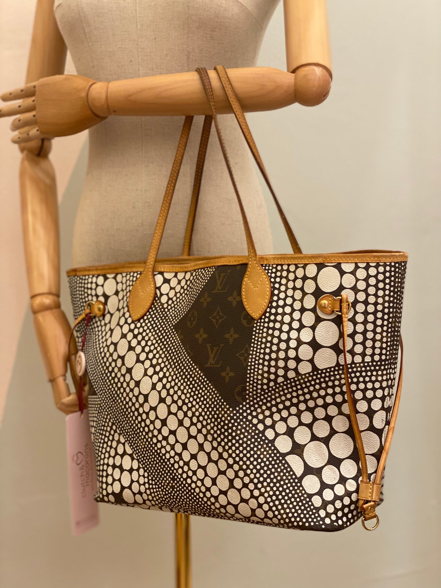 LOUIS VUITTON Shopper Neverfull MM Waves Yayoi Kusama