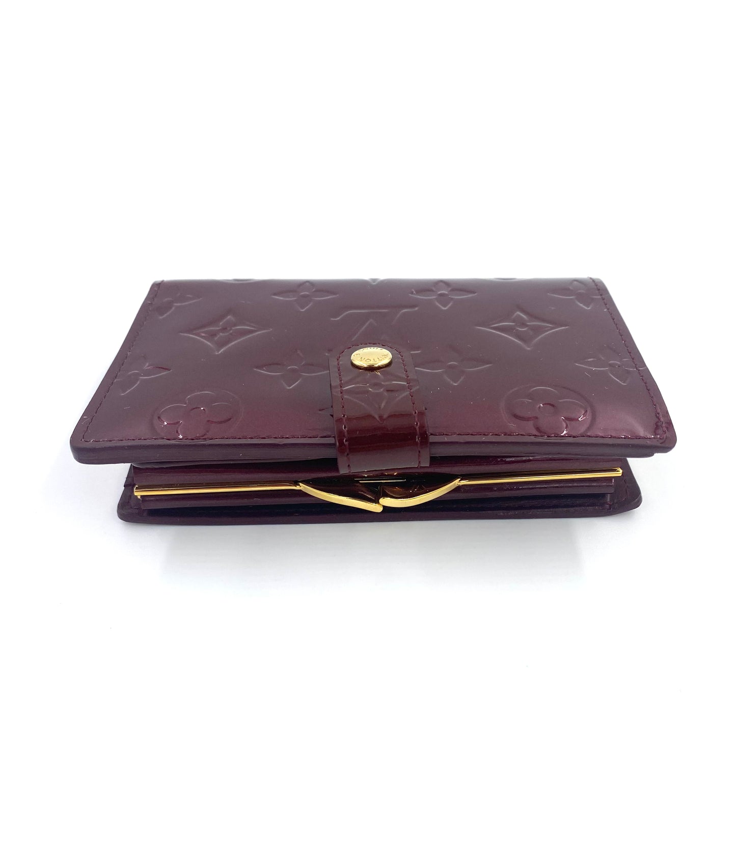 LOUIS VUITTON Portemonnaie Viennois Vernis Amarante