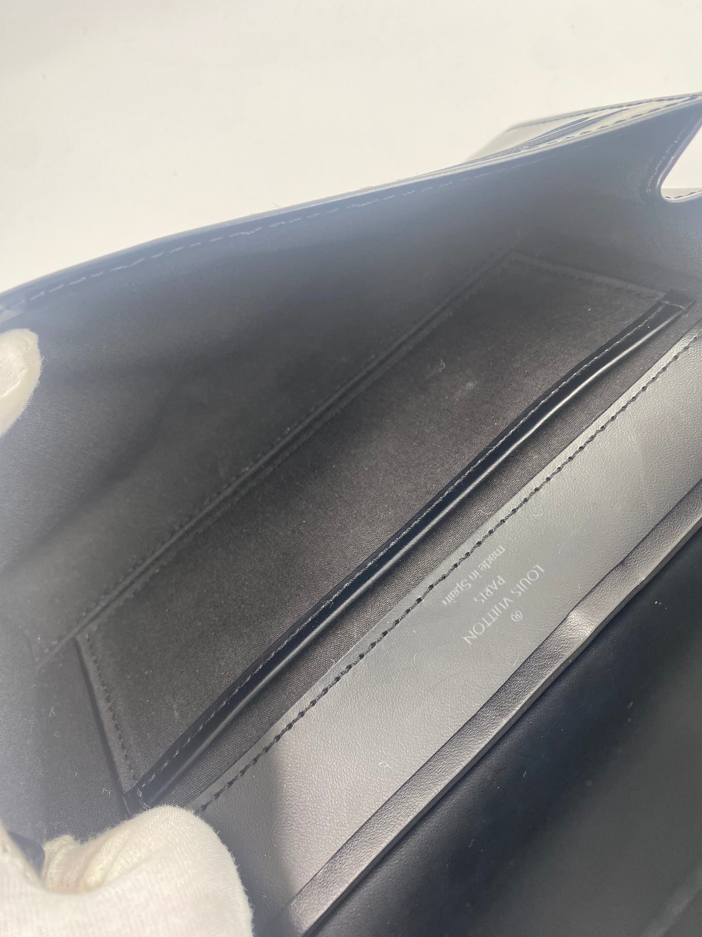 LOUIS VUITTON Clutch Pochette Honfleur Epi noir schwarz