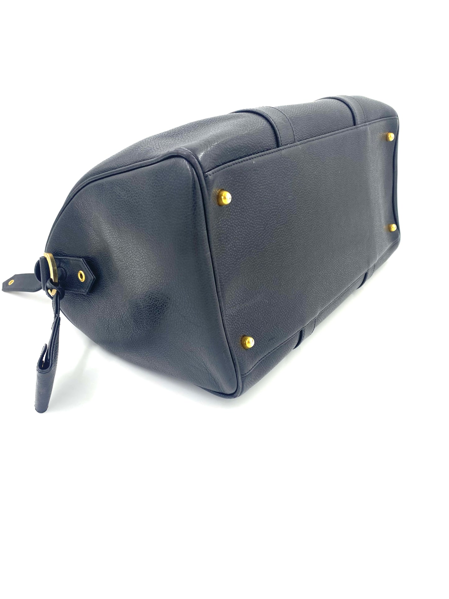 CHANEL Speedy schwarz / gold Caviarleder