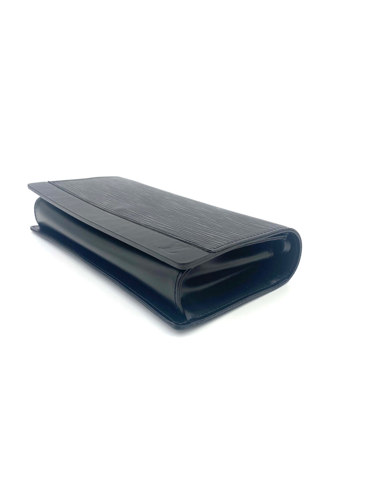 LOUIS VUITTON Clutch Pochette Honfleur Epi noir schwarz