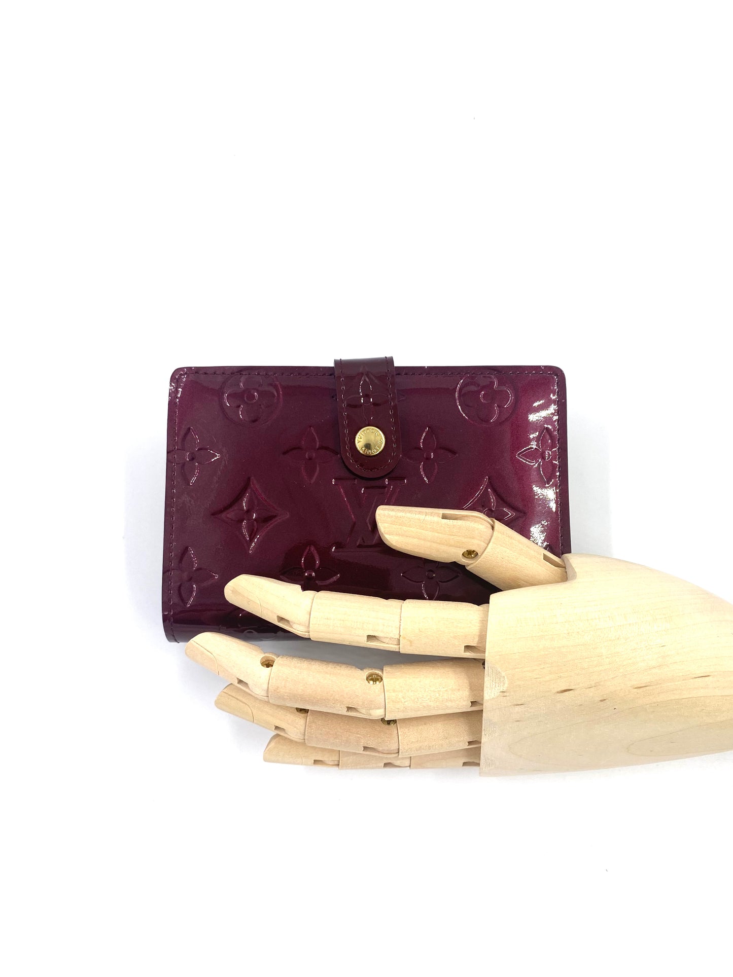 LOUIS VUITTON Portemonnaie Viennois Vernis Amarante