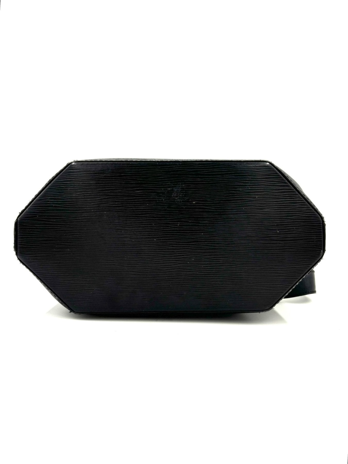 Louis Vuitton Sac D'Paule Epi noir Schultertasche in schwarzem Epileder mit charakteristischer Linienstruktur, Frontansicht