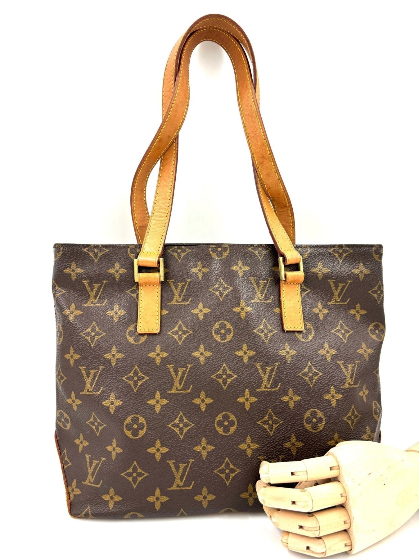 LOUIS VUITTON Cabas Piano PM Monogram Canvas in Vintage-Optik mit naturbelassenem Rindsleder und robustem Canvas.