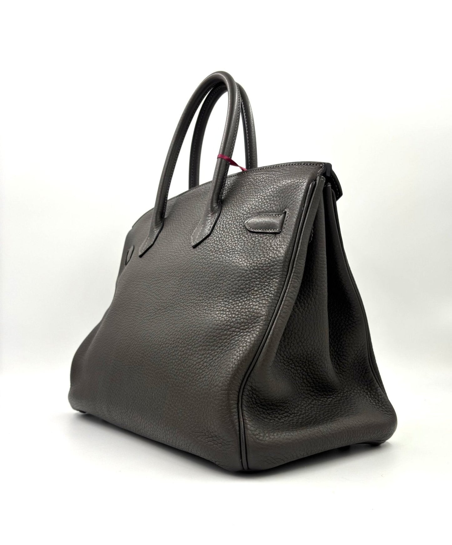 HERMÈS Birkin 35 Togo Graphite Palladium - Clutch & Macarons - N im Quadrat; 2010 - Clutch & Macarons -