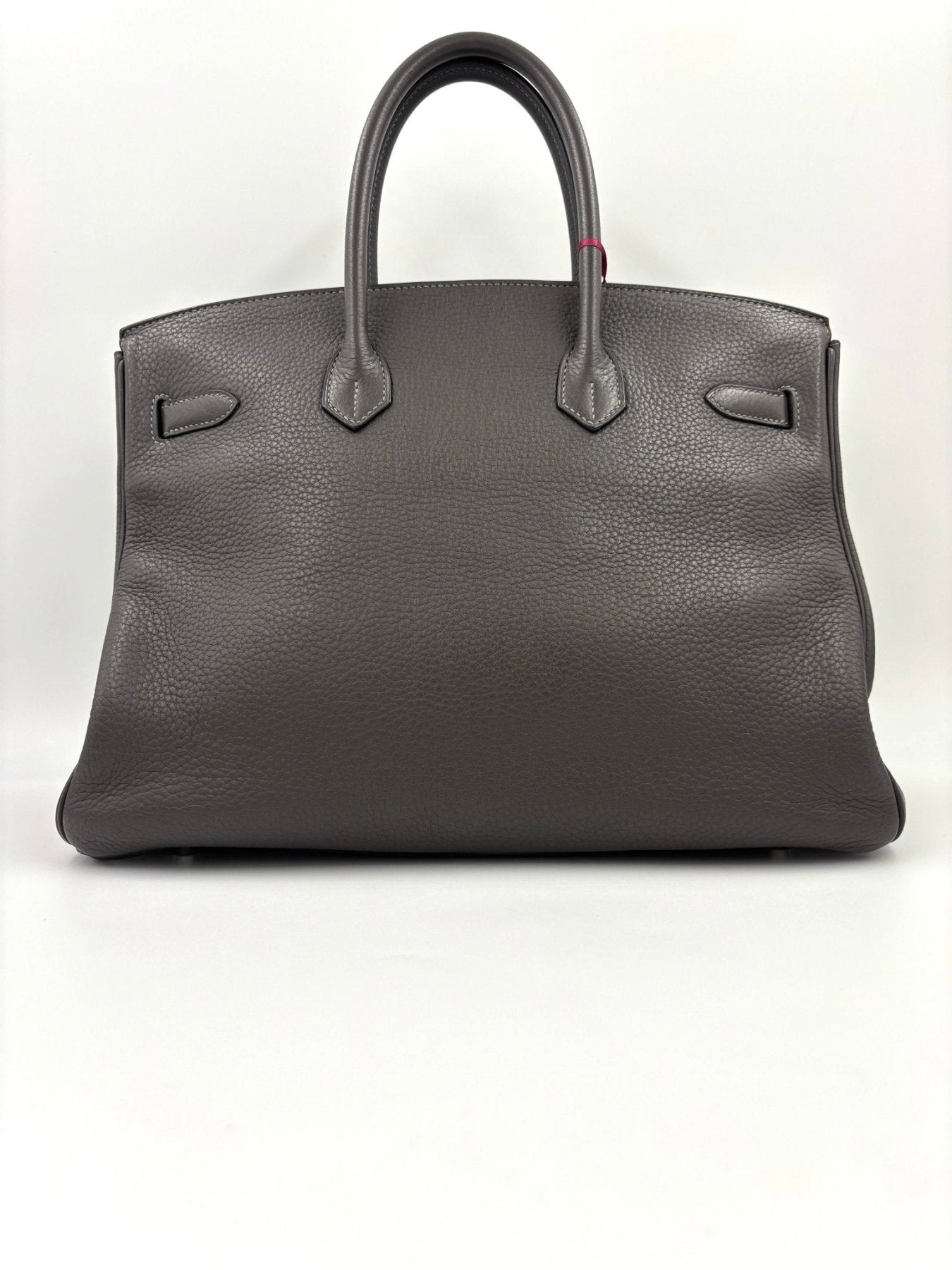 HERMÈS Birkin 35 Togo Graphite Palladium - Clutch & Macarons - N im Quadrat; 2010 - Clutch & Macarons -