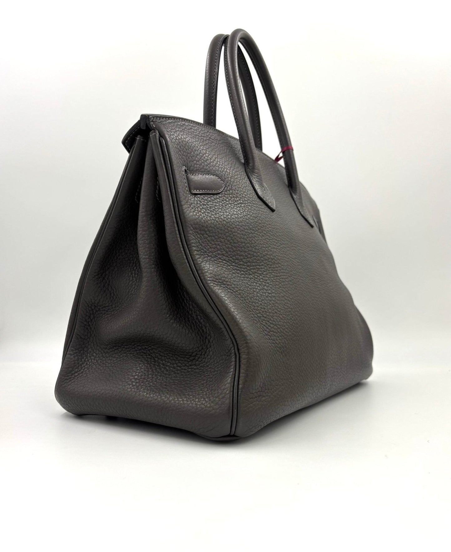 HERMÈS Birkin 35 Togo Graphite Palladium - Clutch & Macarons - N im Quadrat; 2010 - Clutch & Macarons -