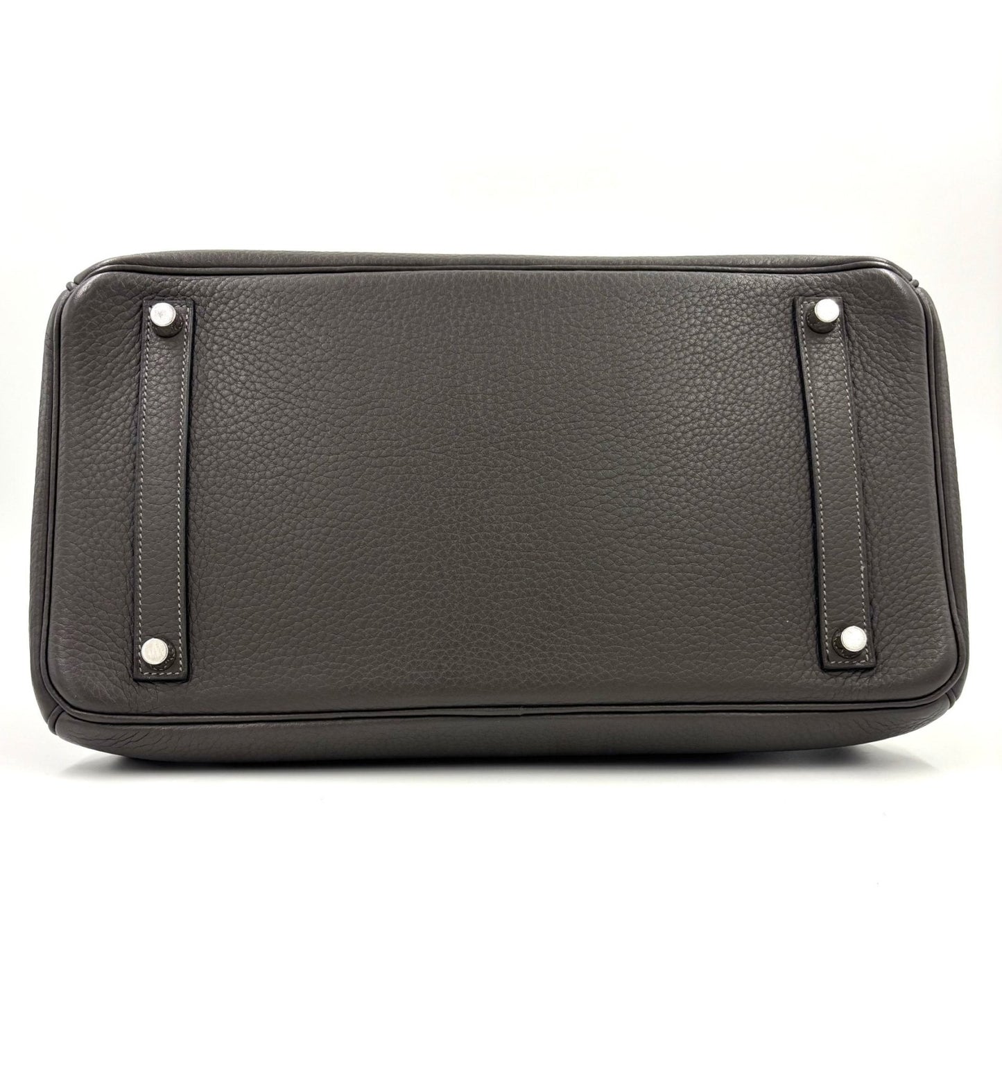 HERMÈS Birkin 35 Togo Graphite Palladium - Clutch & Macarons - N im Quadrat; 2010 - Clutch & Macarons -