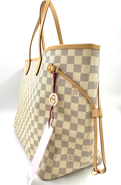 LOUIS VUITTON Neverfull GM Damier azur mit Pochette