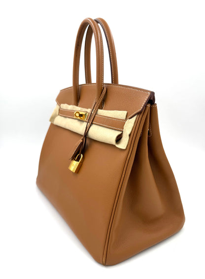 HERMÈS Birkin 35 Epsom gold GHW