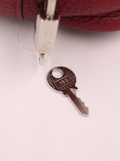HERMÈS Picotin 18 Lock Clemence Dunklerot PHW