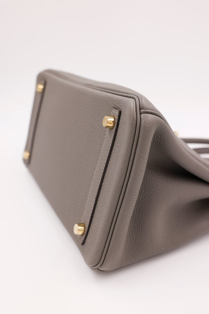 HERMÈS Birkin 30 Togo Etain PBH
