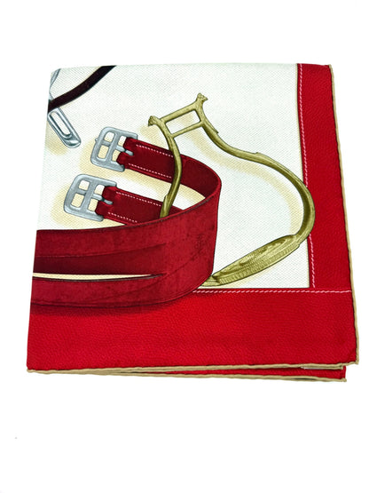 HERMÈS Carrè 90 „Musée“ rouge