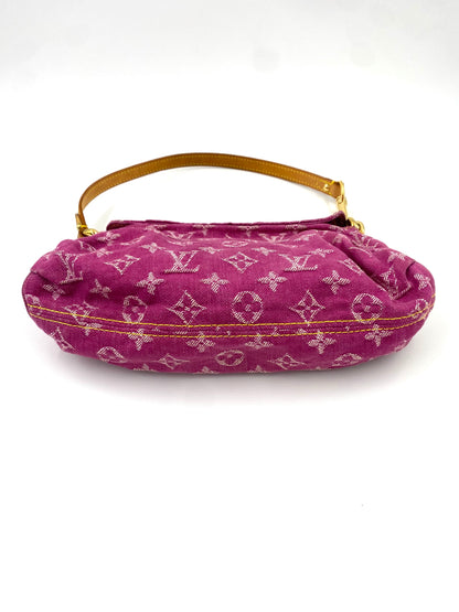 LOUIS VUITTON Mini Pleaty Monogram Denim pink