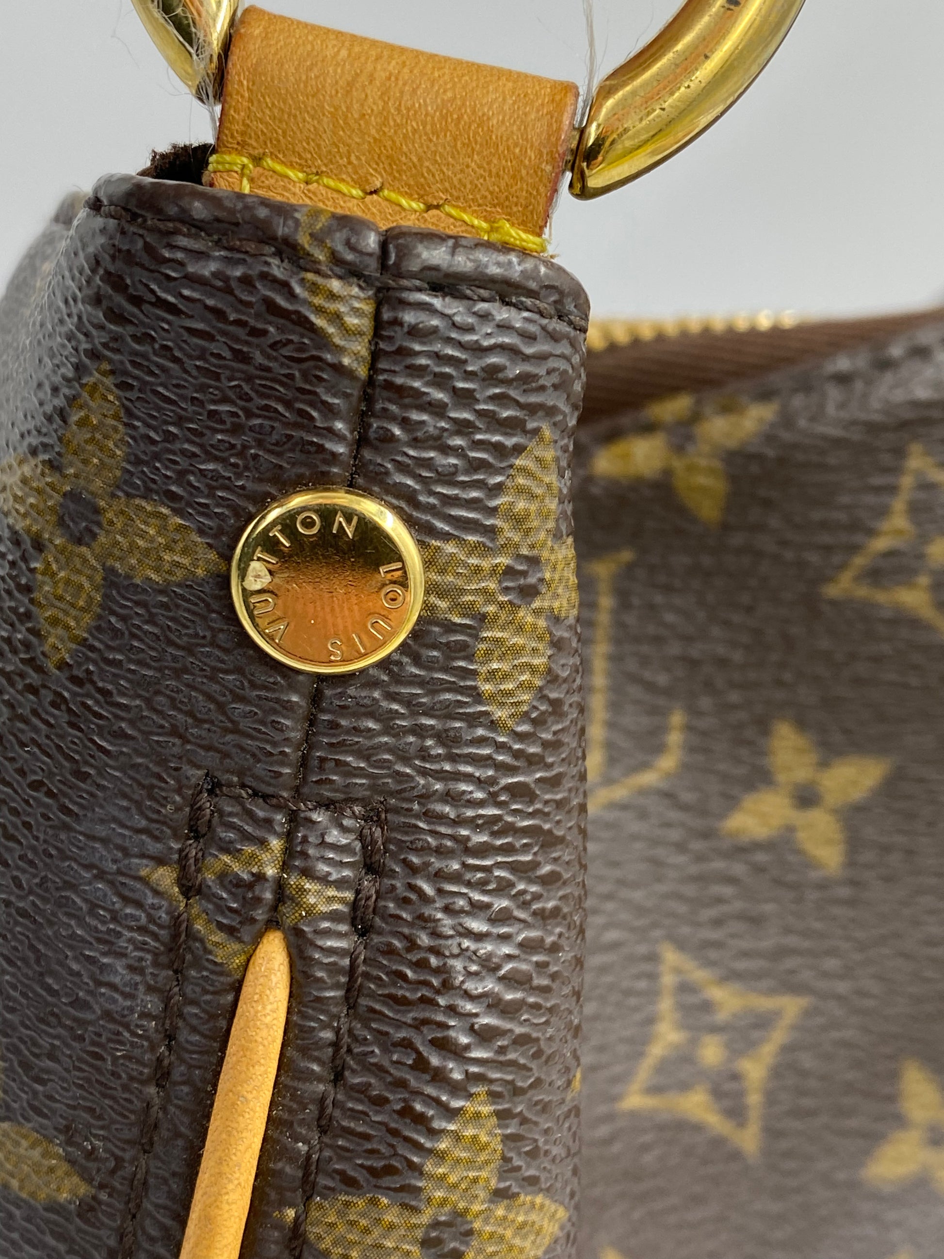 LOUIS VUITTON Sully MM Monogram Canvas Clutch Macarons