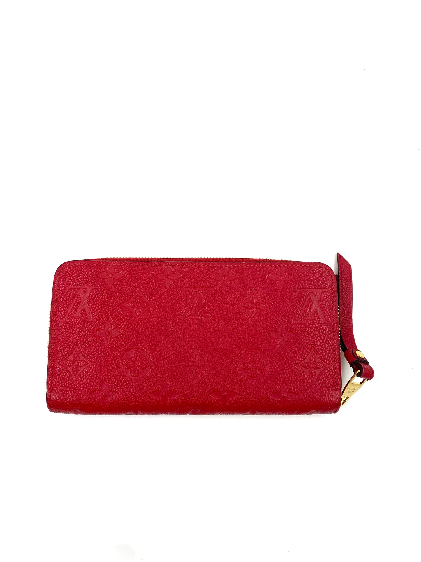 LOUIS VUITTON Zippy Monogram Empreinte rouge