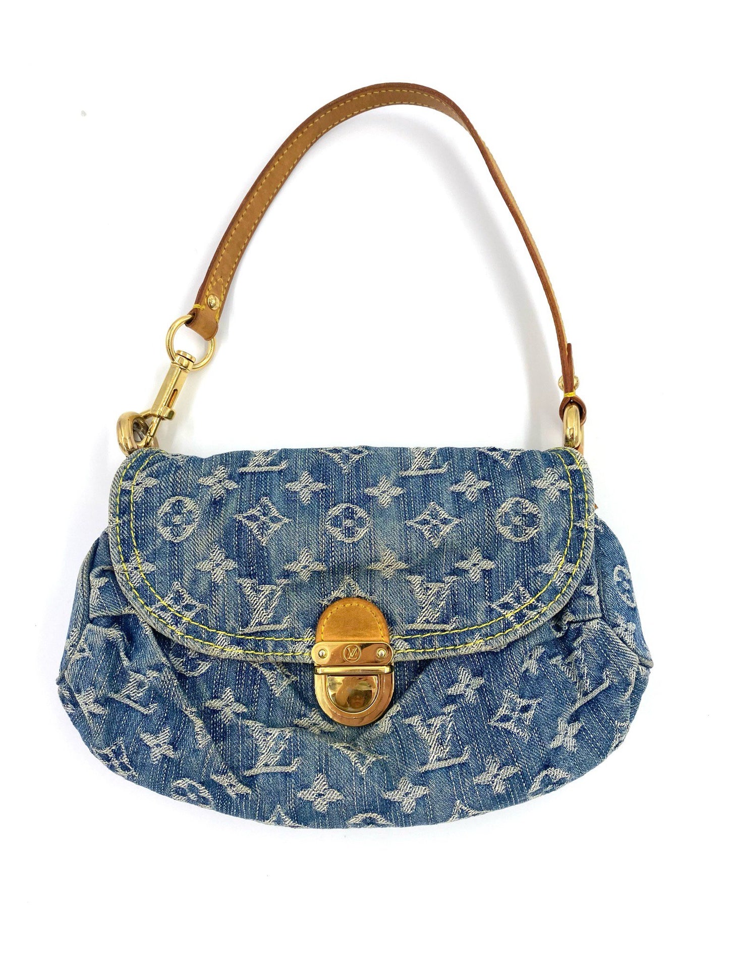 LOUIS VUITTON Mini Pleaty Monogram Denim - Clutch & Macarons - CA0046 - Clutch & Macarons - 