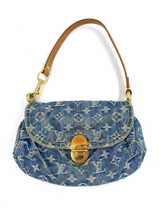 LOUIS VUITTON Mini Pleaty Monogram Denim - Clutch & Macarons - CA0046 - Clutch & Macarons - 