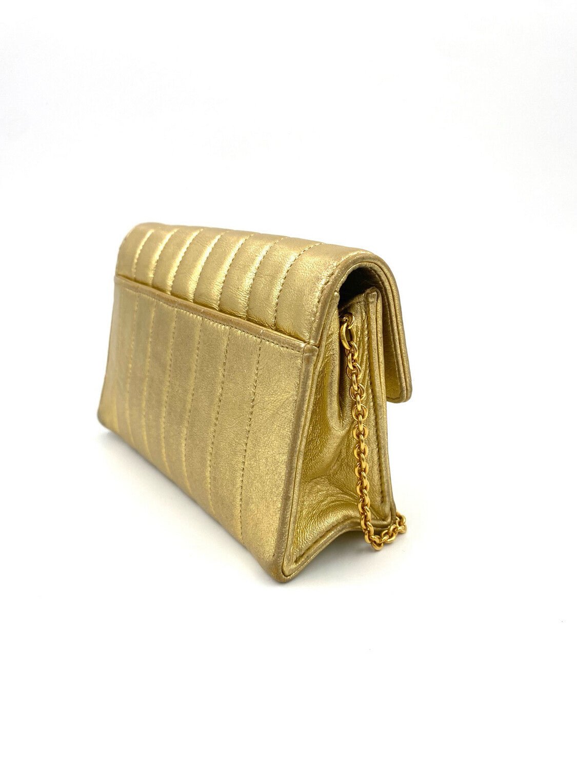 Chanel gold clutch bag sale