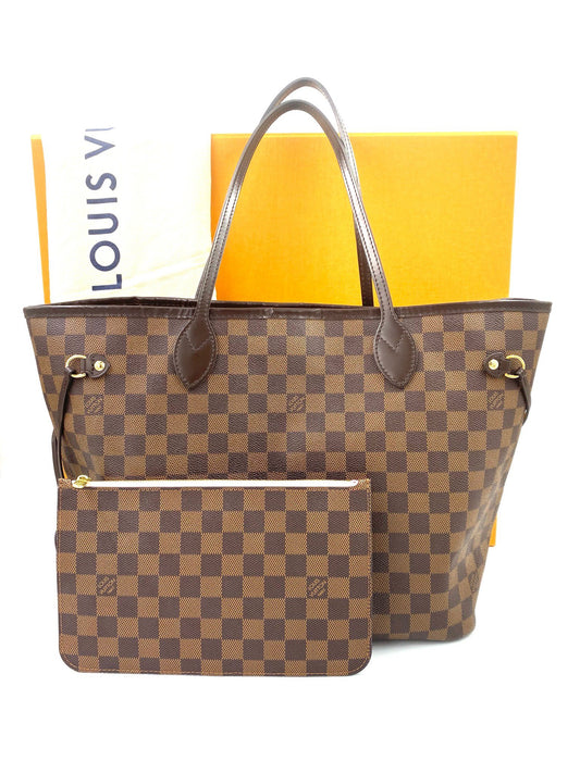 LOUIS VUITTON Neverfull MM mit Pochette Damier ebene - Clutch & Macarons - AR4186 / AR4166 - Clutch & Macarons - 