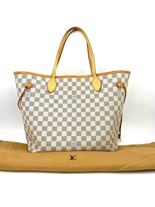 LOUIS VUITTON Neverfull MM Damier Azur Shopper - Clutch & Macarons - SP0130 - Clutch & Macarons - 