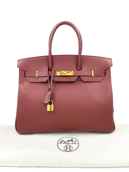 HERMÈS Birkin 35 Epsom Rouge H - Clutch & Macarons - Stempel T, 2015 - Clutch & Macarons - 