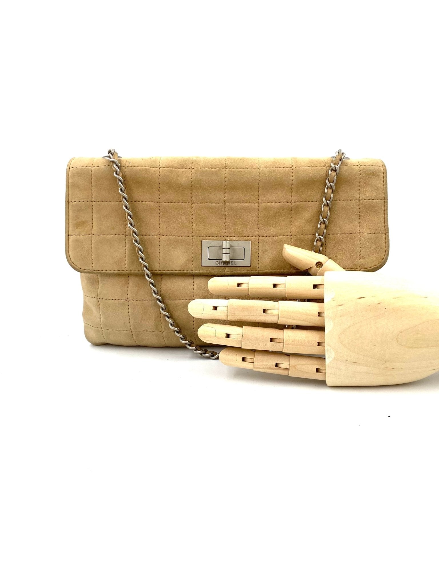 CHANEL 2.55 Singel Flap Bag Suede beige - Clutch & Macarons - 6051700 - Clutch & Macarons - 