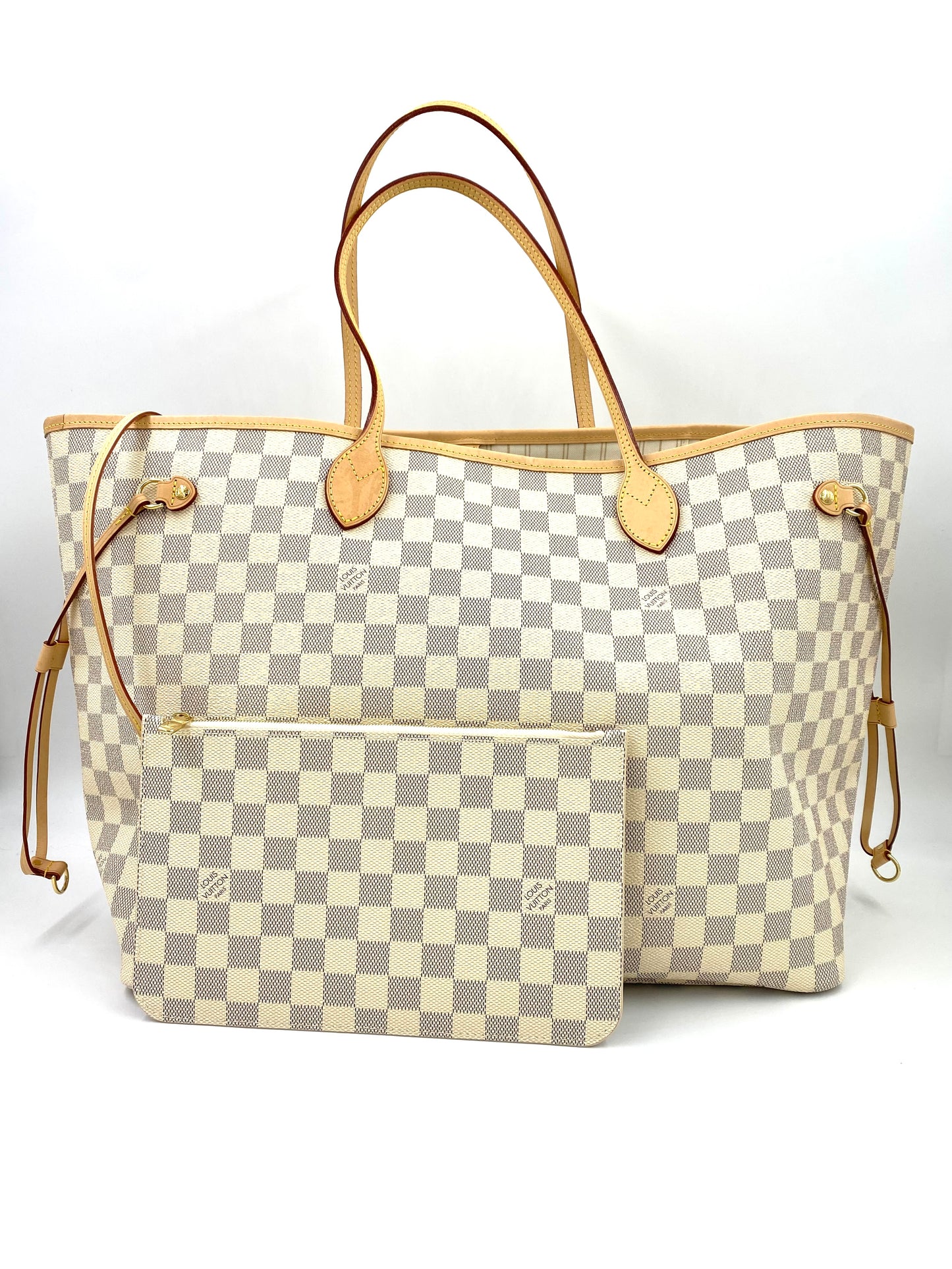 LOUIS VUITTON Neverfull GM Damier azur mit Pochette