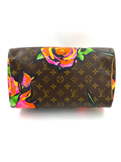 LOUIS VUITTON Speedy 30 Monogram Roses Stephen Sprouse Limited