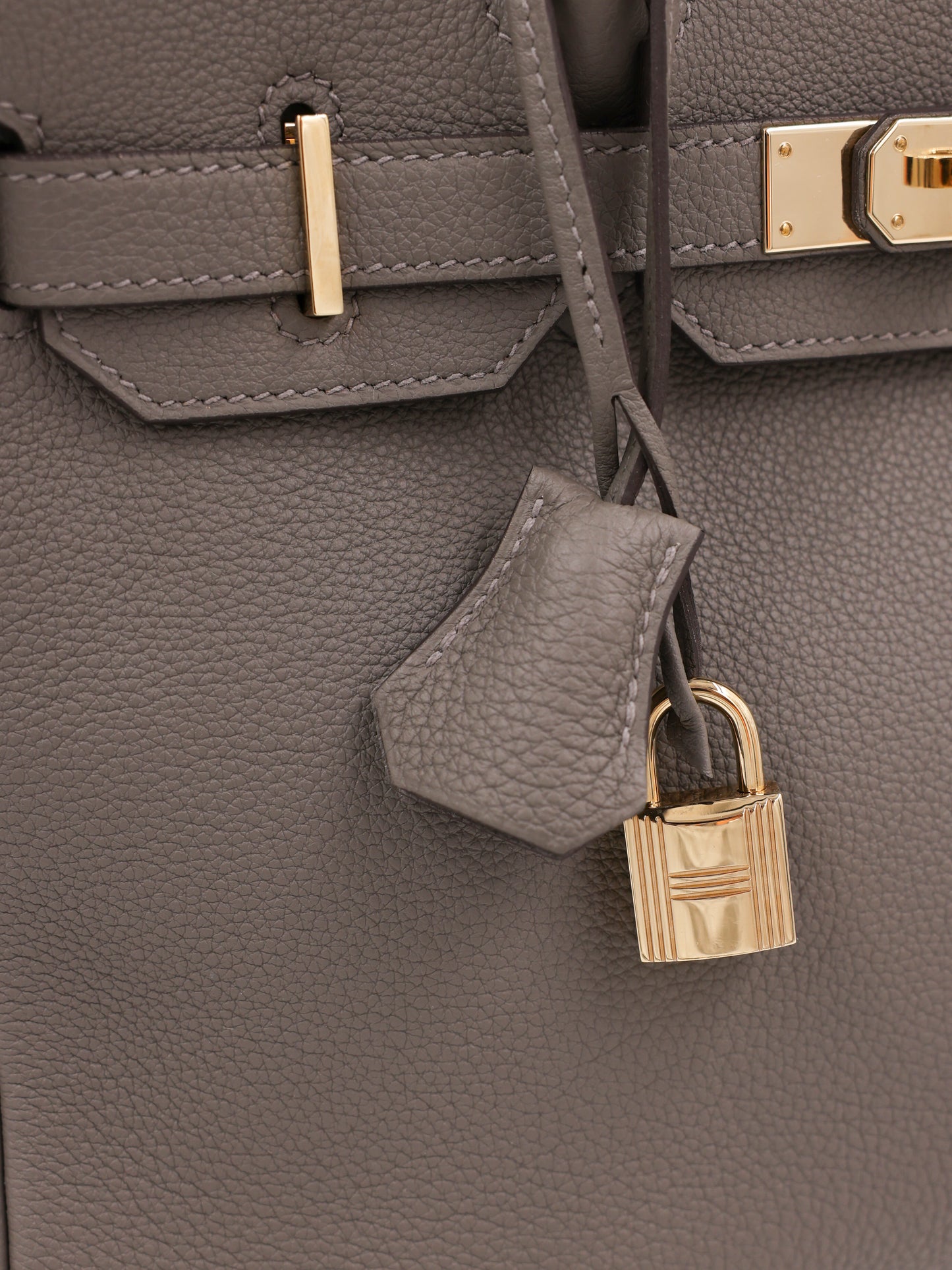 HERMÈS Birkin 30 Togo Etain PBH