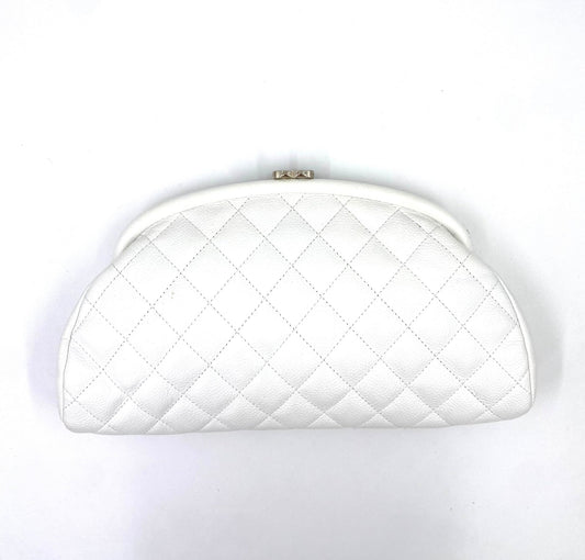 CHANEL quilted Clutch Caviarleder weiß - Clutch & Macarons - 12381177 - Clutch & Macarons - 