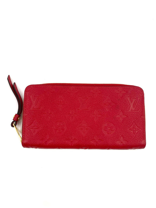 LOUIS VUITTON Zippy Monogram Empreinte rouge