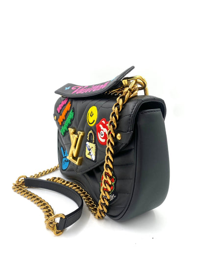 LOUIS VUITTON New Waves Chain Bag 80ies Music Patches PM schwarz - Clutch & Macarons - NZ3168 - Clutch & Macarons - 