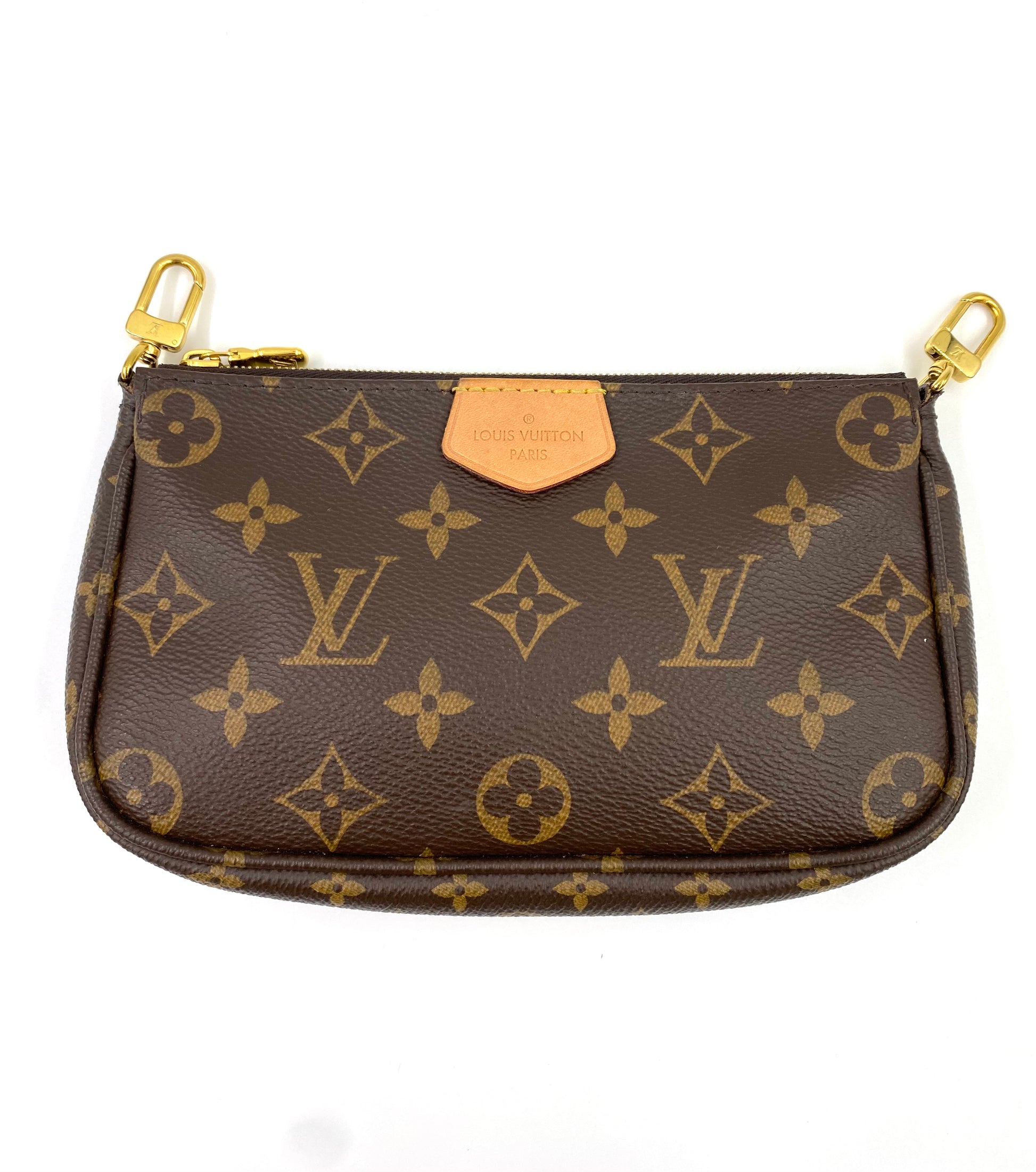 LOUIS VUITTON Multi Pochette Monogram Canvas Clutch Macarons