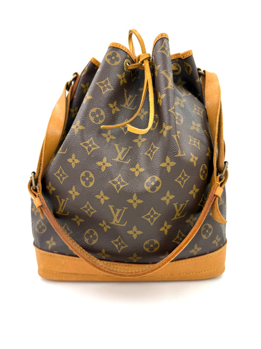 LOUIS VUITTON Noe grande Monogram Canvas mit verstellbarem Lederriemen und Zugverschluss, Vintage Designer Handtasche