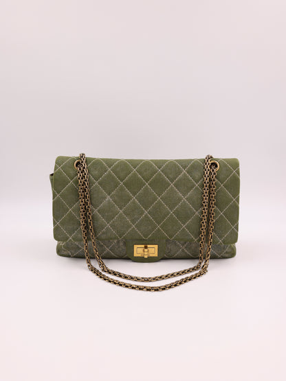 CHANEL 2.55 Double Flap Jumbo Denim GHW