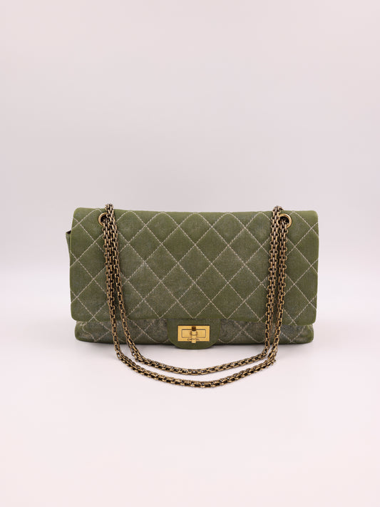 CHANEL 2.55 Double Flap Jumbo Denim GHW