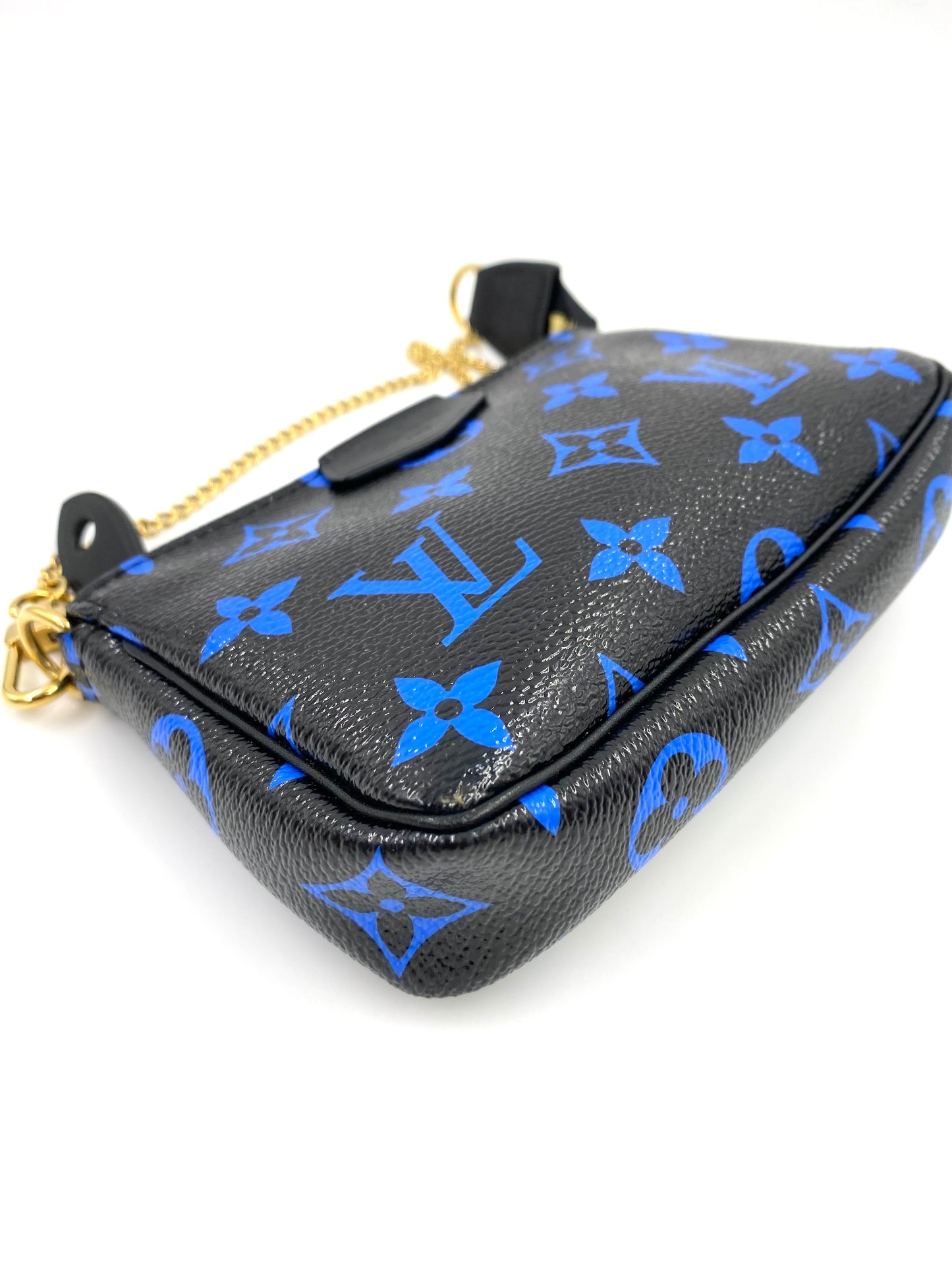 LOUIS VUITTON Mini Pochette Accessoires Monogram Bleu Digit