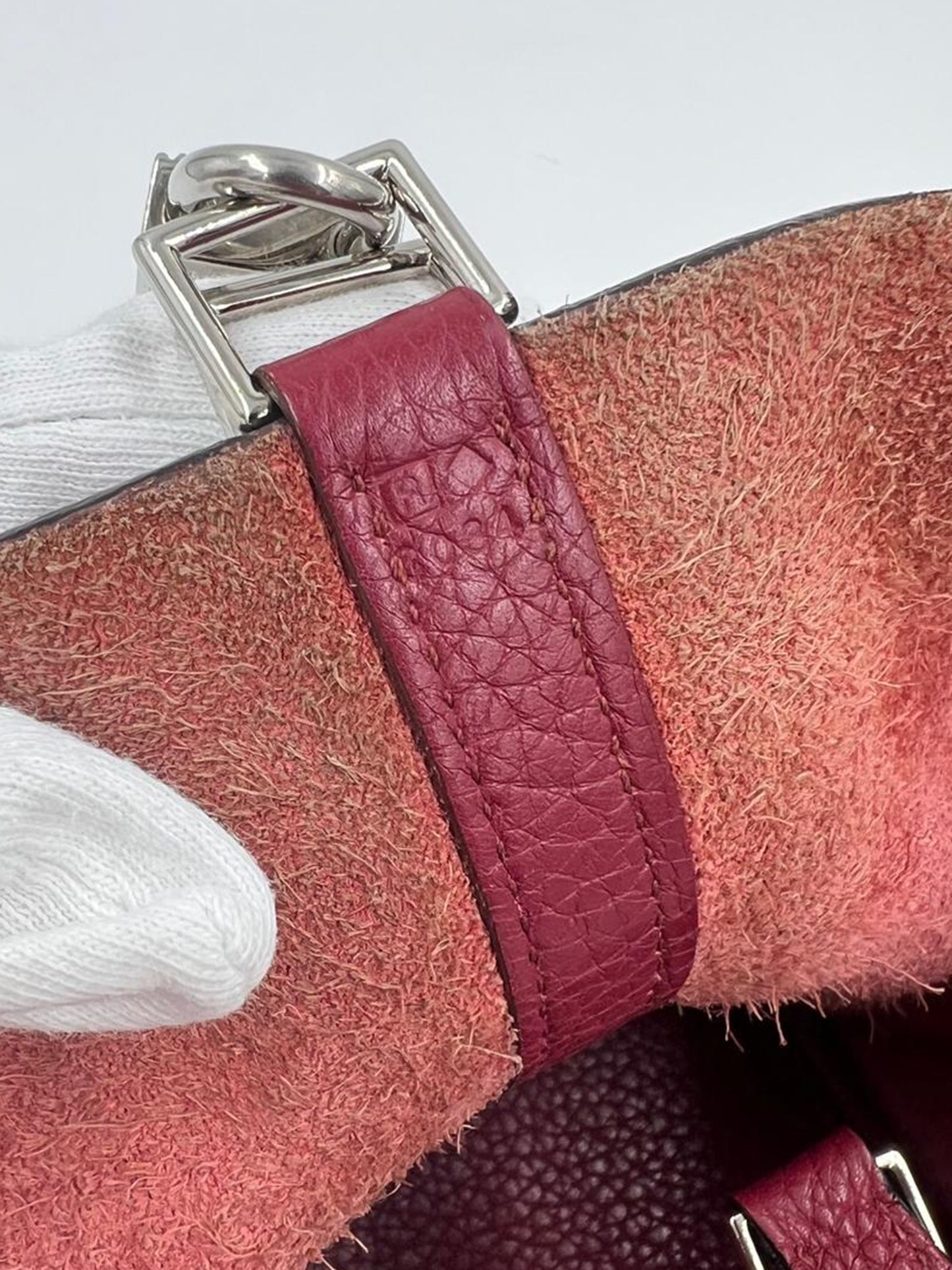 HERMÈS Picotin 18 Lock Clemence Dunklerot PHW